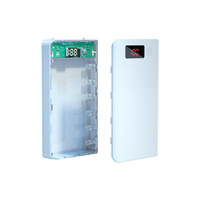 Kit de banque d'alimentation mobile 6 ports sans soudure avec double entrée, affichage LED et boîtier pour batteries 18650
