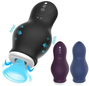 Echte Maschine zum saugen von Männern Masturbationsbecher Tiefe Kehle Vibration automatische Penis-Masturbatoren Sexspielzeug für Erwachsene Männer