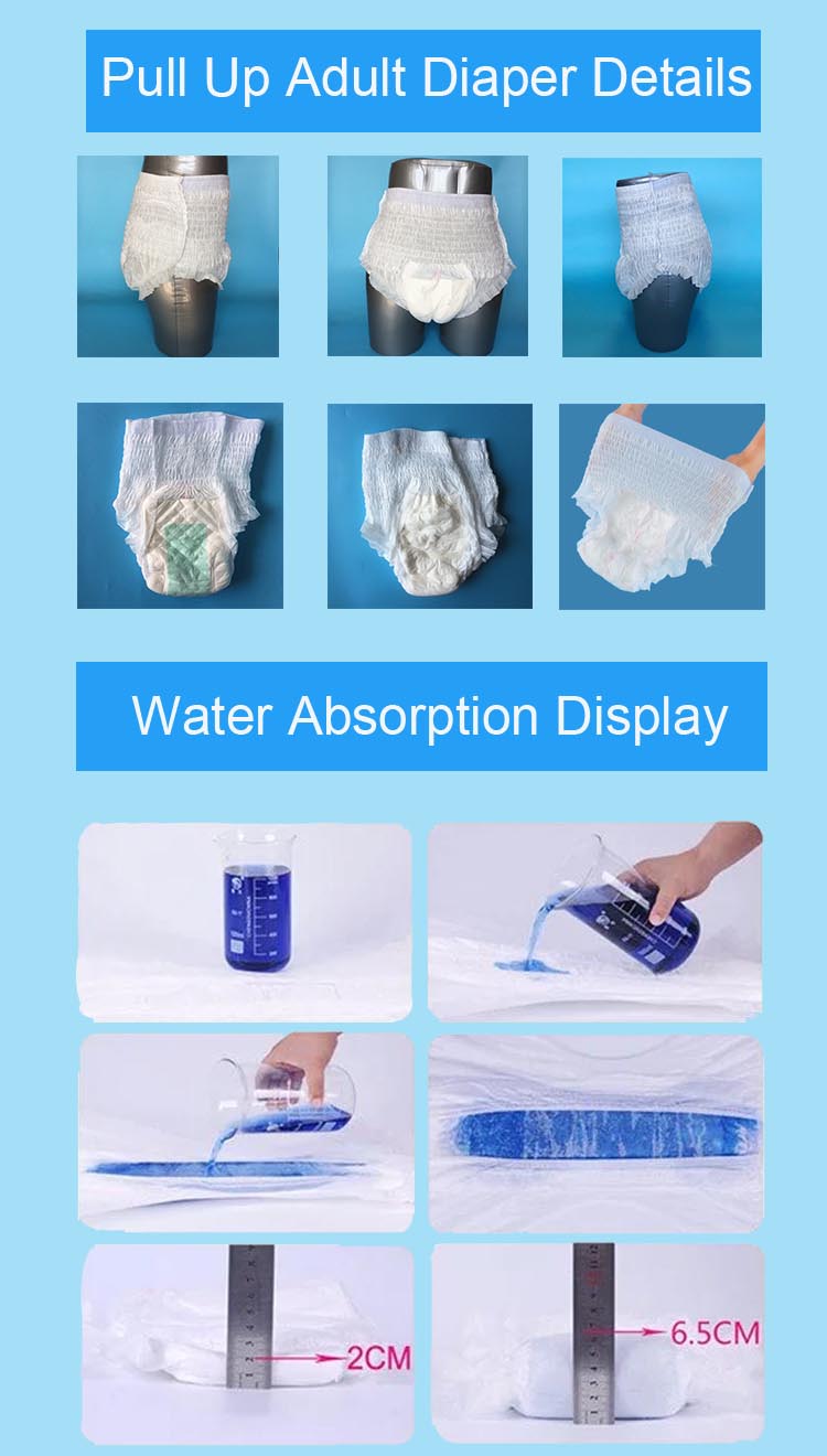 Wholesale OEM Disposable Absorbent Ultra Thick Senior Adult Diaper Pull up Pants
