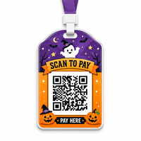 Panneau de remerciement pour les fêtes, personnalisé, étanche et durable, en acrylique pour comptoir de magasin, avec QR code de paiement et cordon coloré