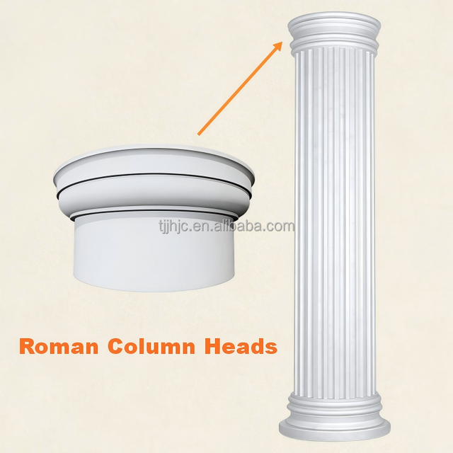 EPS Roman Columns Luxurious European Style  for Exterior Villa Decoration Polyurethane Decorative Roman Column Pillar