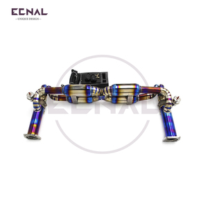Ecnal para 2005-2011 <span class=keywords><strong>Porsche</strong></span> 911 <span class=keywords><strong>997</strong></span>,1 <span class=keywords><strong>Turbo</strong></span> 3,6 T 3,8 T escape completo de titanio silenciador deportivo válvula de escape - Product Image 3