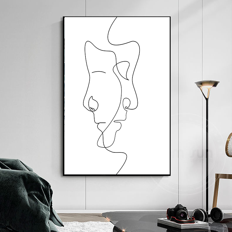 High Quality Modern Simple Line Art Abstract Interior Decoration Canvas Frameless · image 5