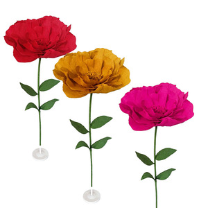 <span class=keywords><strong>Flores</strong></span> de Papel Reutilizables Ecológicas para Arreglos de Boda, Exhibición Comercial, Diseño Personalizado para Boutique, Organizador de Eventos, en Venta - Product Image 3