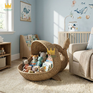 Panier de rangement en rotin en forme de baleine du Vietnam, tissé à la main, écologique, moderne, mignon, multifonctionnel, pour la décoration de la maison - Product Image 5