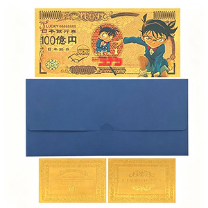Marque-page de collection <span class=keywords><strong>Manga</strong></span> Anime Boy Detective, carte billet de banque de 10 000 Yens en feuille d'or, 10 designs, cadeau - Product Image 4