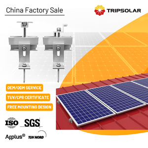 Système de montage de panneaux solaires sur <span class=keywords><strong>toit</strong></span> de <span class=keywords><strong>terrasse</strong></span>, système de fixation de panneaux photovoltaïques sur tuiles de <span class=keywords><strong>toit</strong></span> en béton, système de fixation de <span class=keywords><strong>toit</strong></span> métallique pour carport - Product Image 1