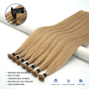 Extensiones de Cabello Humano Remy Ruso <span class=keywords><strong>Virgen</strong></span> de Doble Trama con Queratina Italiana Pre-adherida, Punta Plana Mini y Punta K, Venta al por Mayor 2026 - Product Image 2