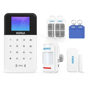 Kerui Smart Home Automation WiFi GSM Alarm System Security Kit Tuya APP IoT Wireless Alarm System for House Security