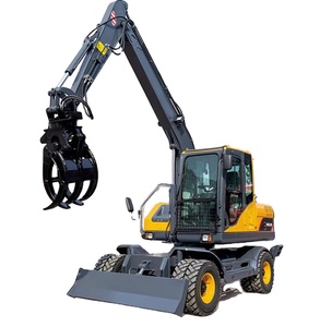 Excavadora de Ruedas HWL90 de 48 kW y 8T con Garra para Madera - Product Image 2