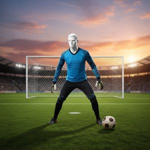 Wholesale High Quality Printed Men's Soccer Goalkeeper Jersey Anti-Bacterial 100% Polyester New Design Long Sleeve Adult - Product Image 3