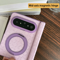 Étui de téléphone portable Puraxmax : Nouvelle coque magnétique à axe central, sensation de peau, protection intégrale, avec anneau rotatif à 360°