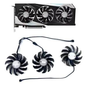 Ventilador de gráficos 78mm T128010SU RTX3060 3060Ti para <span class=keywords><strong>GIGABYTE</strong></span> GeForce RTX <span class=keywords><strong>3060</strong></span> RTX <span class=keywords><strong>3060</strong></span> Ti <span class=keywords><strong>Vision</strong></span> OC 3X WINDFORCE ventilador de tarjeta de vídeo - Product Image 1
