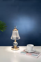 Lampe de table LED en cristal rechargeable moderne avec télécommande pour chambre, restaurant ou bar, décoration de chevet