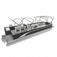 Bateau ponton de luxe 2026 en aluminium avec bar, moteur hors-bord, bateau de pêche sportive, croiseur, construction soudée, bateau ponton haut de gamme