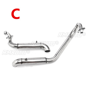 Tubo de Escape para Motocicleta, Sistema de Escape Completo con Silenciadores de Acero Inoxidable para Yamaha Virago V Star XV125 XV 125 XV250 XV 250 - Product Image 4