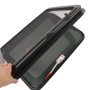 Fenêtre de sortie pour <span class=keywords><strong>camping</strong></span>-<span class=keywords><strong>car</strong></span> 30" x 22" avec moustiquaire amovible et anneau de garniture foncé pour caravane - Product Image 6
