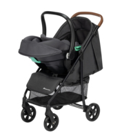 Poussette compacte pliable Bebeconfort Misty Duo avec structure en acier et adaptateur pour siège auto, 7,4 kg, légère, pour bébés de 0 à 3 ans (jusqu'à 20 kg)