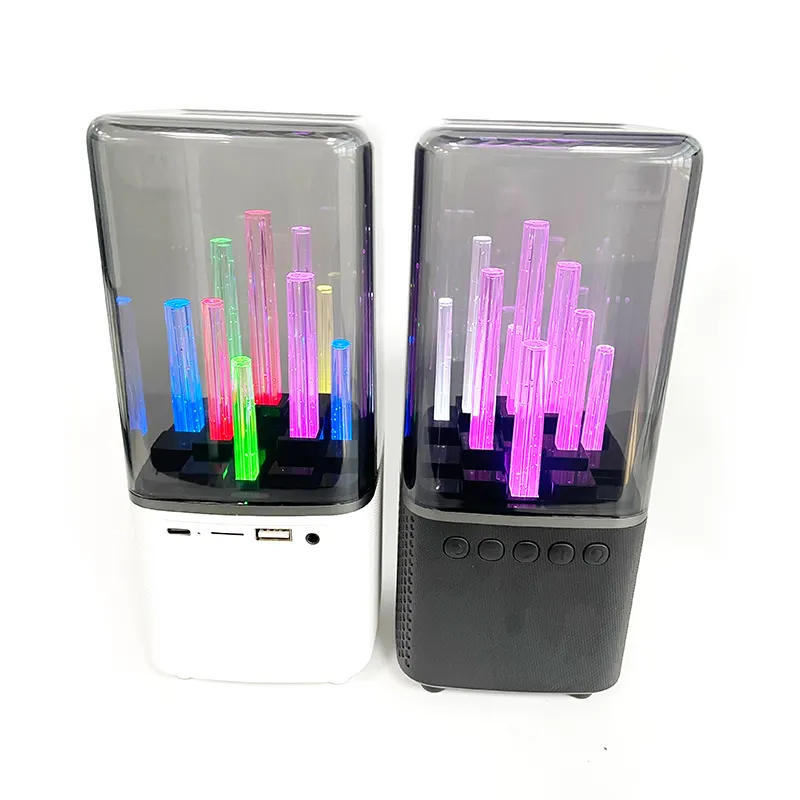 Speaker kota cahaya dengan kartu TF/U disk /AUX bluetooth 5.0 pabrik warna-warni RGB lampu LED nirkabel TWS 15m jarak transmisi