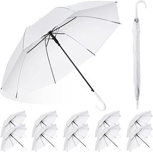 Parapluie transparent à ouverture manuelle semi-automatique, personnalisable avec logo, pour mariages et événements extérieurs – Cadeau promotionnel du fabricant - Product Image 1
