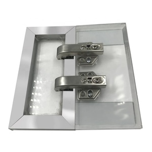 Bisagra de amortiguación de 180 grados para puerta plana con marco de aluminio, bisagra de 90 grados para gabinete de esquina, para muebles de cocina, sala de estar y hotel de vidrio - Product Image 2