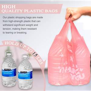 Bolsas de Plástico HDPE/LDPE Tipo Camiseta con Asa para Supermercado, para Empacar Frutas, Verduras y Comestibles - Product Image 2