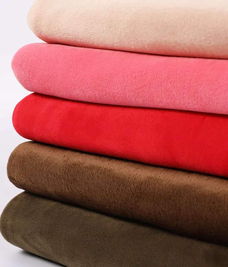 100%Polyester Knitted Micro Velboa/Super Soft Fleece Velvet Fabric