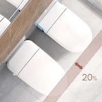WC intelligent de haute qualité à commande automatique par capteur, toilettes monobloc en céramique électronique moderne avec télécommande