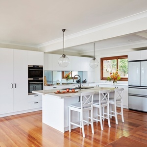 Mobile da Cucina Bianco Lucido Long <span class=keywords><strong>Island</strong></span> <span class=keywords><strong>2</strong></span> Pac Door con Design Gratuito - Product Image 5