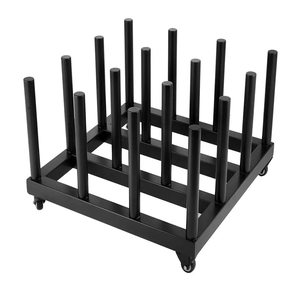 Chariot de rangement en métal Porte-rouleau en vinyle Support de présentation en rouleau en tissu robuste sur pied Supports de stockage pour film plastique - Product Image 4