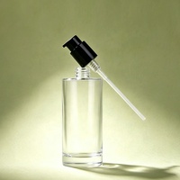 Bouteille en verre PET transparente avec pompe, flacon de lotion avec pompe 200ml 250ml, bouchon pompe blanc noir, emballage personnalisé, bouteille en verre