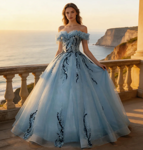 <span class=keywords><strong>Robe</strong></span> <span class=keywords><strong>de</strong></span> Quinceanera élégante, épaules dénudées, appliques <span class=keywords><strong>de</strong></span> perles, avec <span class=keywords><strong>jupon</strong></span> détachable, <span class=keywords><strong>robe</strong></span> <span class=keywords><strong>de</strong></span> bal pour événements du soir - Product Image 2