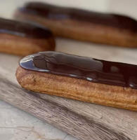 Moule de cuisson en silicone pour 6 éclairs au chocolat, desserts, longs gâteaux en forme de doigt, ustensile de pâtisserie pour la cuisine