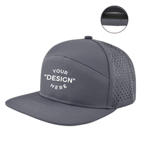 Casquette à visière plate personnalisée à séchage rapide, perforée au laser, pour équipes et marques lifestyle – Casquette de performance légère