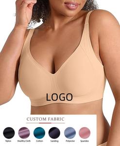 <span class=keywords><strong>Sujetador</strong></span> tipo camiseta sin costuras con copa completa y efecto push-up para mujer, con cierre trasero, para uso diario - Product Image 1