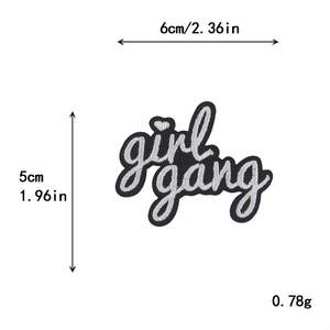 Parches Bordados Termoadhesivos <span class=keywords><strong>de</strong></span> Estilo Punk con Logotipo <span class=keywords><strong>de</strong></span> Banda <span class=keywords><strong>de</strong></span> <span class=keywords><strong>Rock</strong></span> en Inglés, Color Blanco y Negro, para Ropa, Bolsos y Gorras - Product Image 4