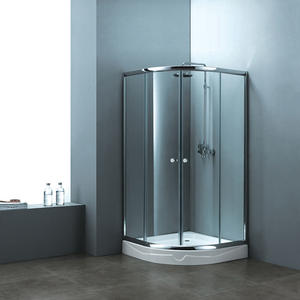 Bon prix Cabines de douche coulissantes <span class=keywords><strong>d</strong></span>'<span class=keywords><strong>angle</strong></span> 90x90cm Cabine de douche en verre de sécurité 6mm Espace optimisé Écran de bain sur mesure - Product Image 1