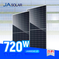 Panneau Solaire Bifacial Type N JA 720W Demi-Cellule Mono TPOCON Module Photovoltaïque PV