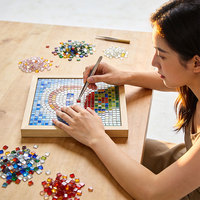 Kit de Matériaux Créatifs pour Mosaïque Faite à la Main – Ensemble de Sous-Verres et Vases en Verre Mosaïque Multicolore Ultra Mixte