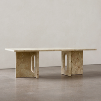 Tables en travertin Landiview à prix réduit pour le salon mobilier de maison table de salon tables basses en marbre beige