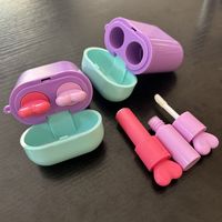 Tubes de gloss à lèvres personnalisés de 10 ml à double extrémité pour écouteurs Airpord, applicateur de gloss à lèvres en forme de cœur, tube de gloss à lèvres 2 en 1, emballage de conteneur
