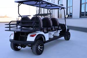 Fuar Merkezi, Tatil Köyü ve Topluluklar için Akıllı Kontrol Panelli, Kolay Manevra Edilebilir Beyaz <span class=keywords><strong>6</strong></span> Kişilik Elektrikli Golf Arabası - Product Image 3