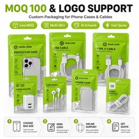 Sacs Ziplock en PET Brillant Personnalisés avec Logo pour Emballage de Coques de Téléphone Portable et Câbles, Fermeture Refermable – Vente en Gros