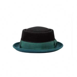 CL92202 Vente en gros usine Nouvelle mode Chapeau haut de forme unisexe bicolore en feutre 100% laine avec bord rehaussé et motif gaufré, toutes saisons - Product Image 1