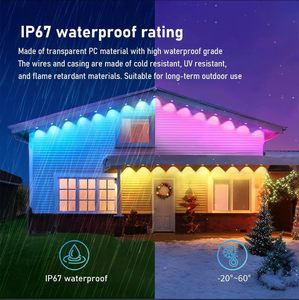 Luces Permanentes para Casa con Riel de Aluminio, 36v, Juego de Luces LED RGBW RGBIC IP68, Luces Navideñas Permanentes para Exteriores - Product Image 3