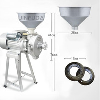 110V 220V épaisseur réglable pulvérisateur de farine de maïs rectifieuse superfine broyeur broyeur de grains secs et humides moulin machine