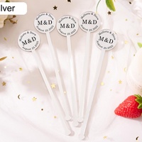 Agitateur de boisson personnalisable pour mariage, bâtonnet à mélanger les boissons, agitateur de cocktail personnalisé avec dessus rond pour fête, bar