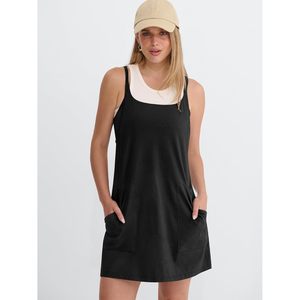 <b>Women</b> Athletic Tennis Dress Square Neck Loose Fit Breathable Built In Shorts Casual <b>Romper</b> Mini Dress For Leisure Wear - Product Image 4