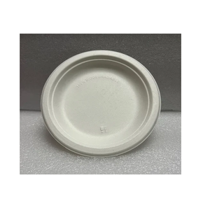 Assiette ronde de pulpe de canne à sucre compostable étanche pour restaurant Assiette de bagasse jetable Bols de bagasse pour fête directe d'Inde - Product Image 2