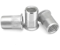 Écrou d'insertion auto-serrant entièrement fileté en acier inoxydable 304 poli, plaqué cuivre, de qualité 4.8-8.8, marque SHKH, en boîte, tailles M3-M10